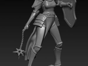 female knight 3D Model