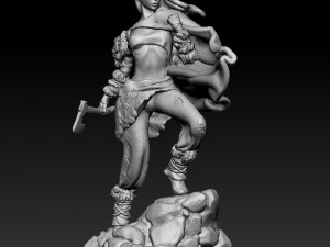 female nordic warrior 3D Model
