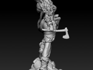 female nordic warrior 3D 模型
