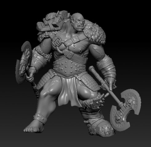 orc warrior 3D Модель .c4d .max .obj .3ds .fbx .stl .blend 