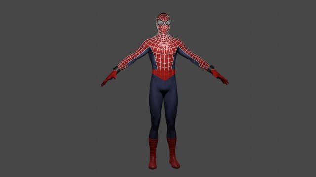 spider-man fan costume 3D 模型 .c4d .max .obj .3ds .fbx .stl .blend 