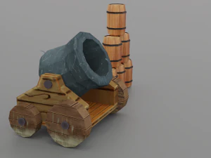 cannon low-poly 3D Model