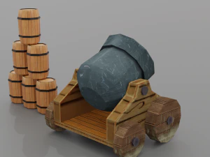cannon low-poly 3D Model