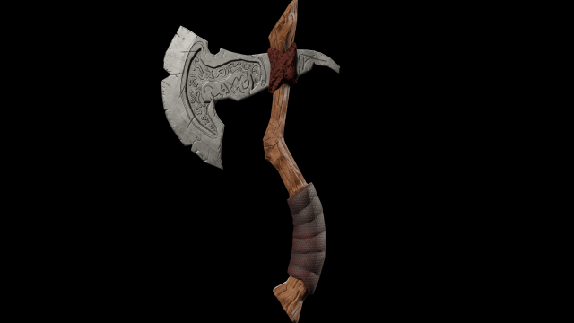 axe low-poly 3D Model .c4d .max .obj .3ds .fbx .stl .blend 