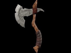 axe low-poly Modelo 3D