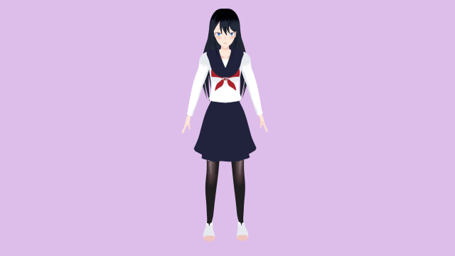 Character anime style 3D Model .c4d .max .obj .3ds .fbx .stl .blend 
