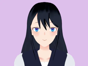 Charakter w stylu anime Model 3D