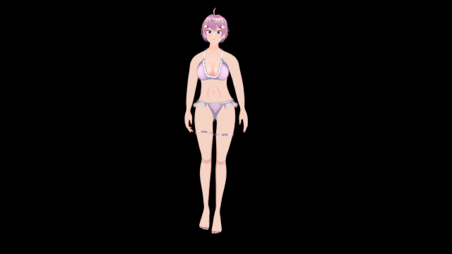 Anime girl character 3D Model .c4d .max .obj .3ds .fbx .stl .blend 