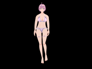 Anime girl character 3D Model