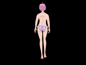 Anime girl character 3D Model