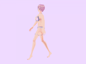 Anime girl character 3D Model