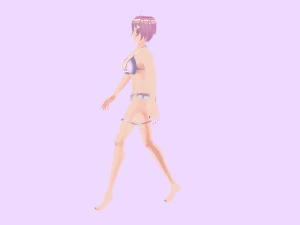 Anime girl character 3D Model