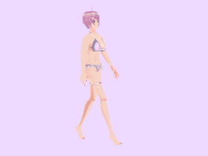 Anime girl character 3D Model