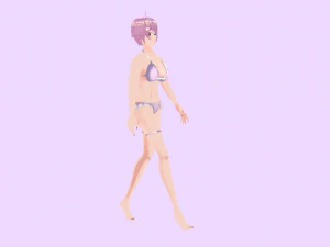 Anime girl character 3D Model