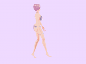 Anime girl character 3D Model