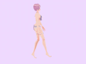 Anime girl character 3D Model