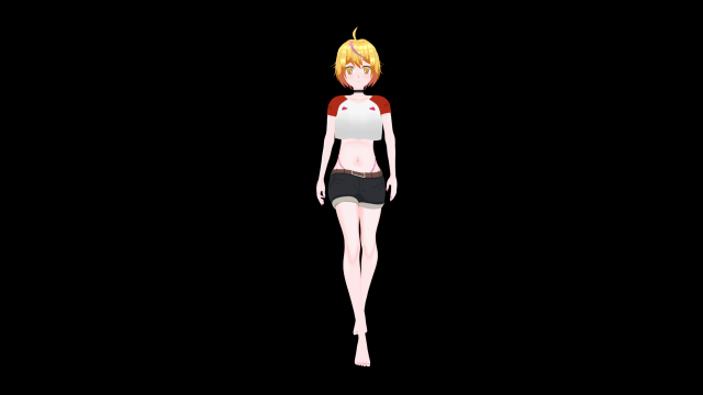 Anime Girl 3Dモデル .c4d .max .obj .3ds .fbx .stl .blend 