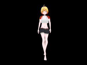 Anime Girl 3D Model