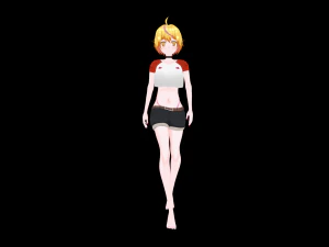 Dziewczyna z anime Model 3D