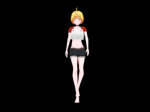 Anime Girl 3D Model