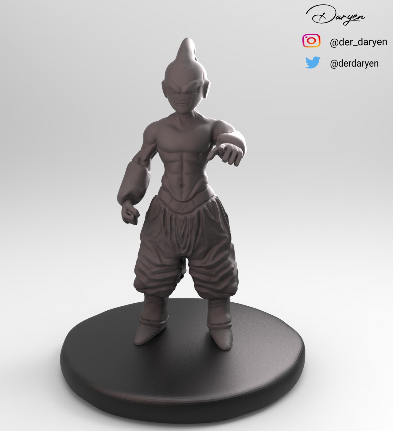 majin buu kid 3D Print Model in Sculpture 3DExport