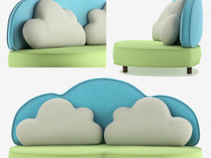 kid sofa Model 3D