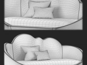 shell sofa 3D Model