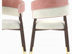 velvet chair 3D 模型