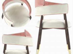 velvet chair 3D 模型