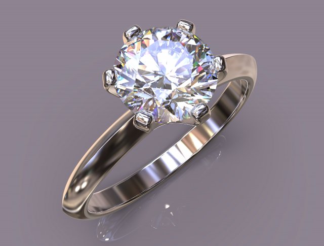 ring tiffany 075 ct Modelo 3D .c4d .max .obj .3ds .fbx .stl .blend