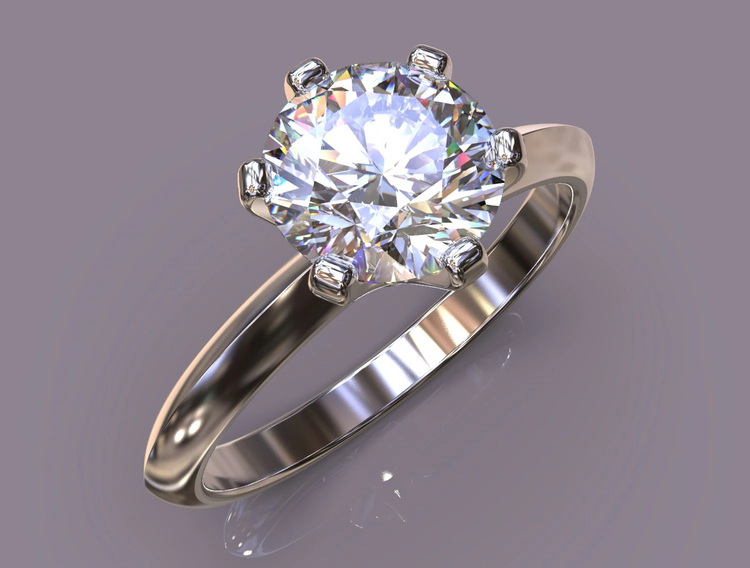 ring tiffany 075 ct 3D Model .c4d .max .obj .3ds .fbx .stl .blend