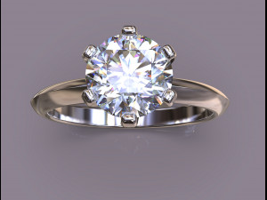 ring tiffany 075 ct Modelo 3D