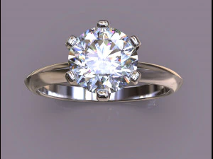 ring tiffany 075 ct 3D Model