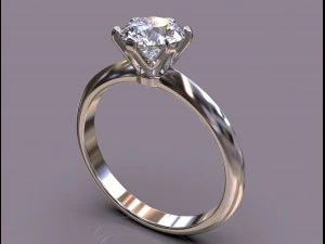 ring tiffany 075 ct 3D Model