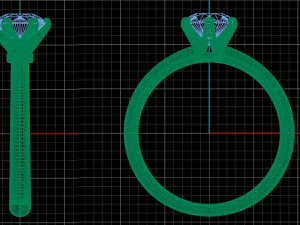 ring tiffany 075 ct 3D Model