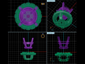transformer earring jewel with diamonds 5 mm Modelo 3D
