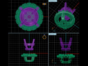 transformer earring jewel with diamonds 5 mm 3D Model