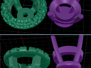 transformer earring jewel with diamonds 5 mm Modelo 3D