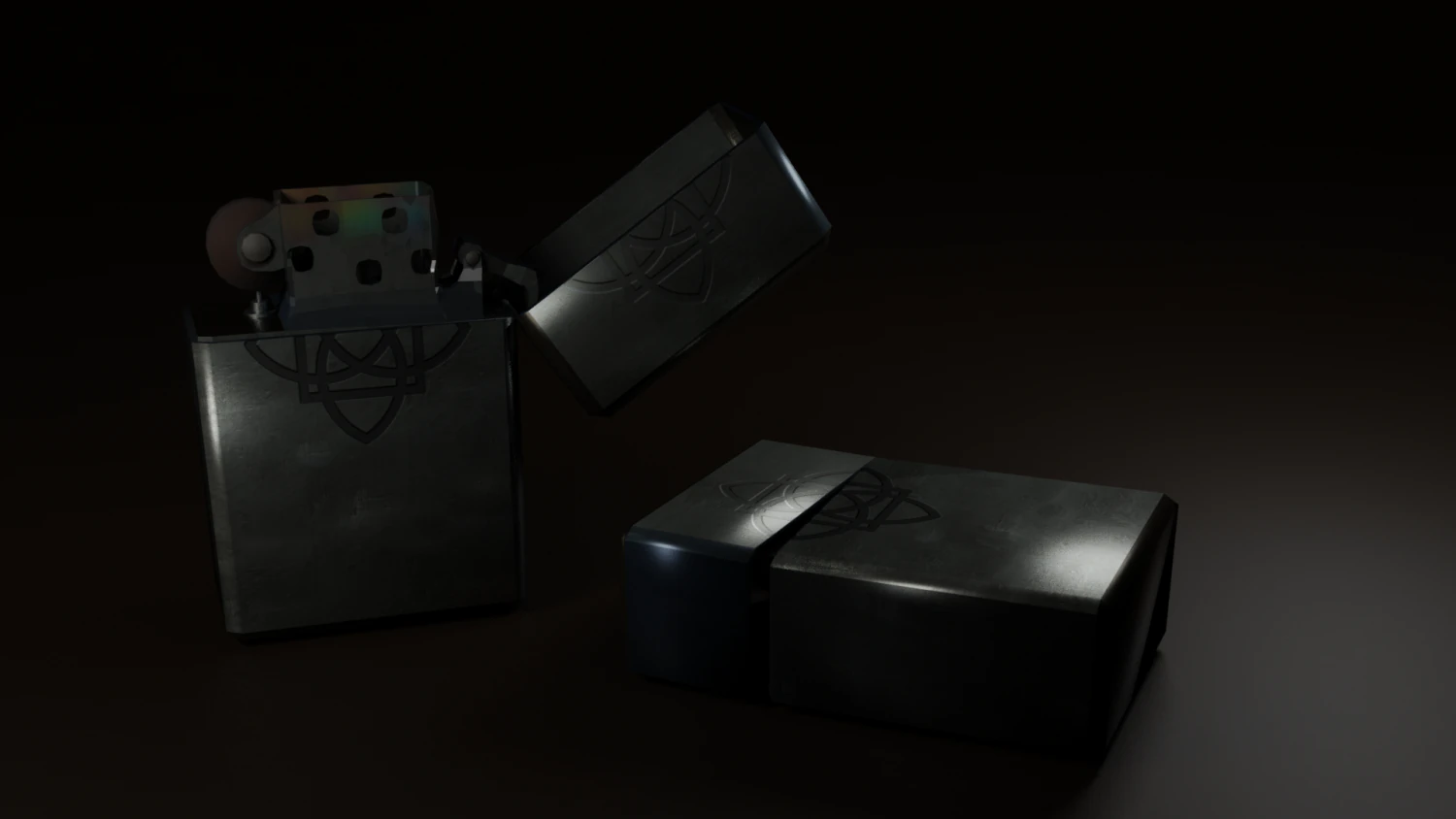 zippo lighter 3D Model .c4d .max .obj .3ds .fbx .stl .blend
