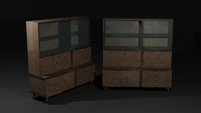sideboard 3D Модель .c4d .max .obj .3ds .fbx .stl .blend 