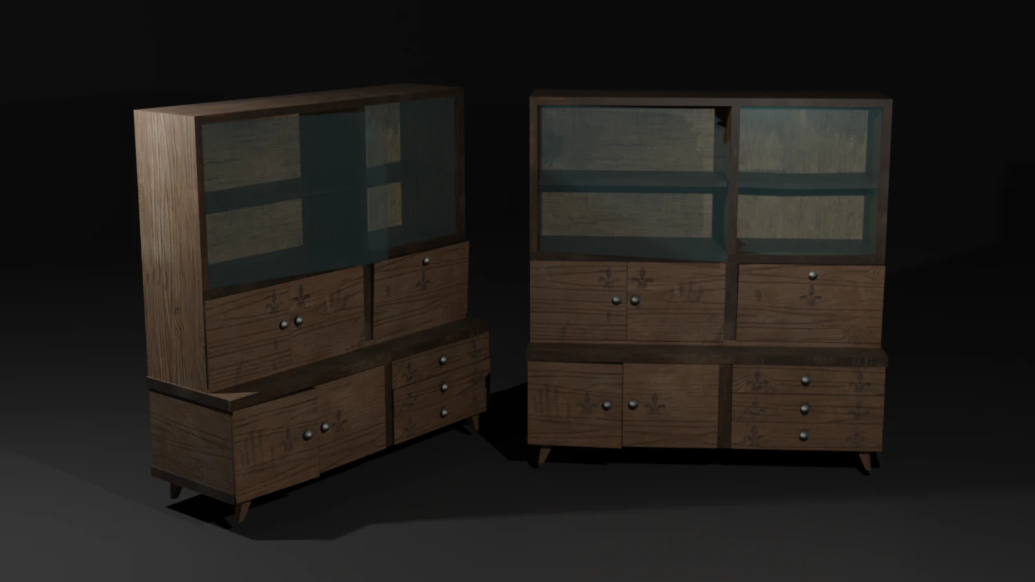 sideboard 3D Model .c4d .max .obj .3ds .fbx .stl .blend 
