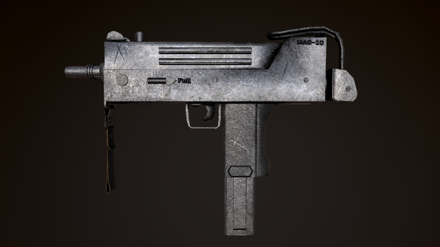 submachine mac-10 Modelo 3D .c4d .max .obj .3ds .fbx .stl .blend 