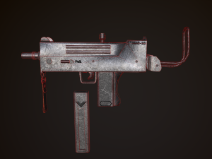 submachine mac-10 Modelo 3D