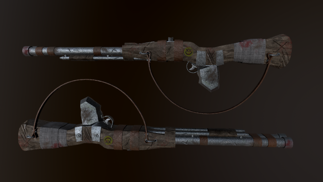 post-apocalypse shotgun 3D मॉडल .c4d .max .obj .3ds .fbx .stl .blend 