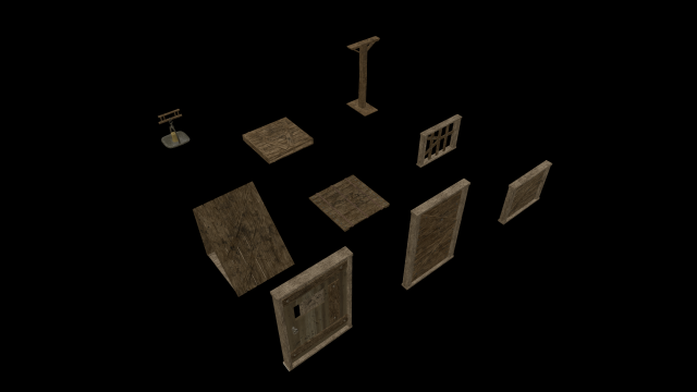 game pack for creating houses structures 3Dモデル .c4d .max .obj .3ds .fbx .stl .blend 