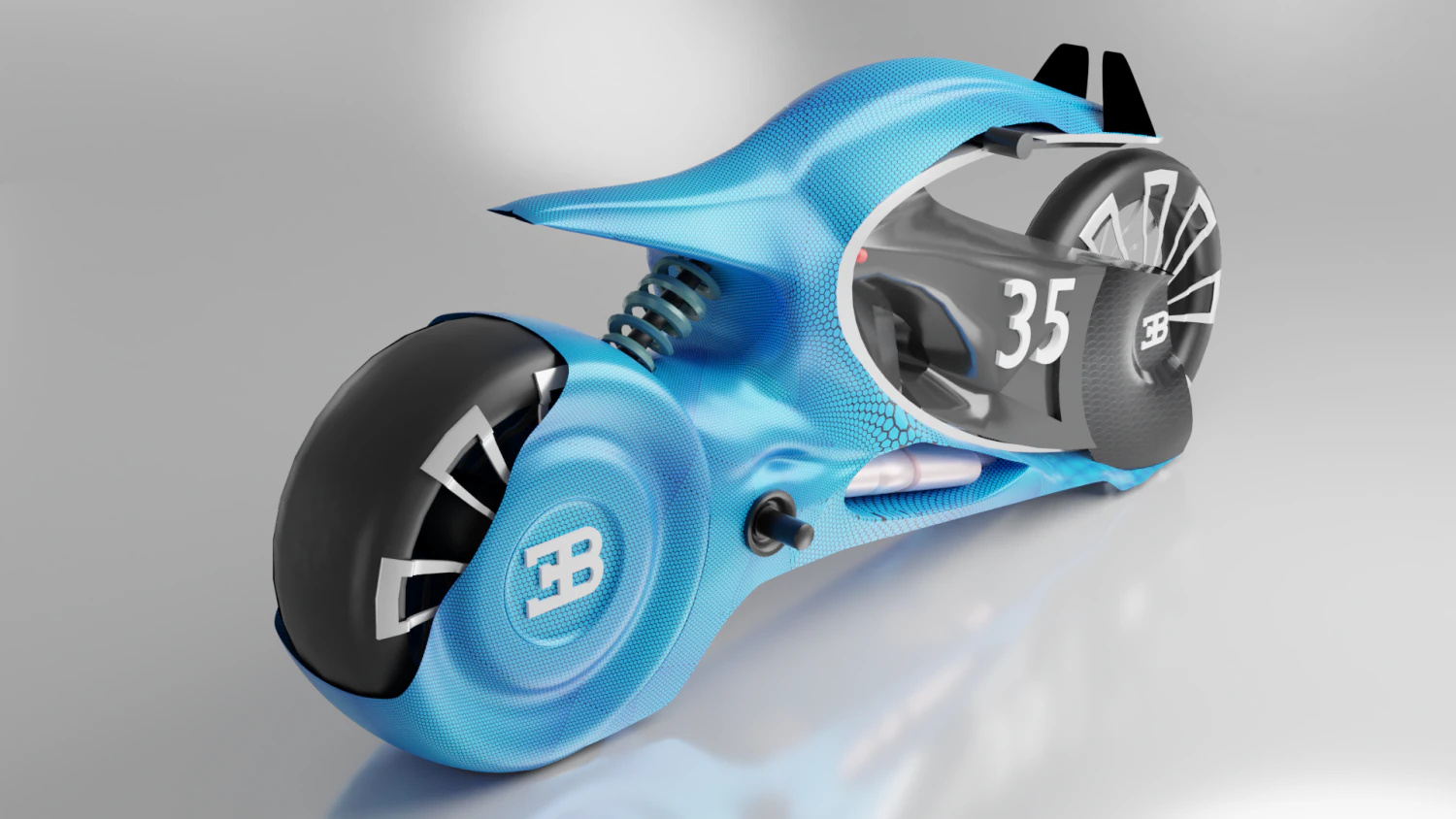 布加迪摩托车 3D 模型 .c4d .max .obj .3ds .fbx .stl .blend 