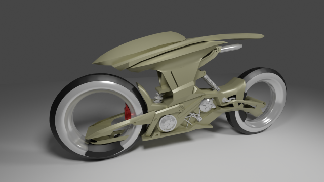 sci-fi motorcycle 3D 模型 .c4d .max .obj .3ds .fbx .stl .blend 