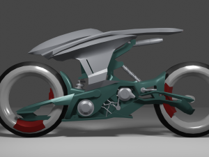 sci-fi motorcycle 3D 模型