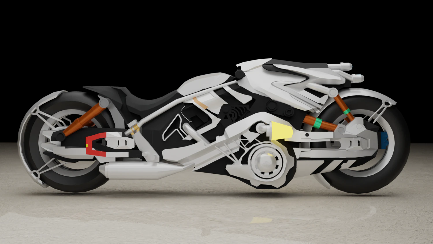 motocicleta Modelo 3D .c4d .max .obj .3ds .fbx .stl .blend 