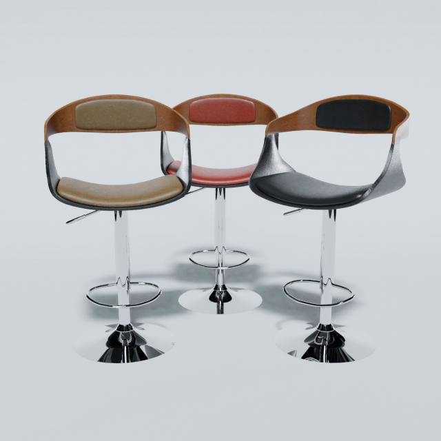bar chair 3Dモデル .c4d .max .obj .3ds .fbx .stl .blend 